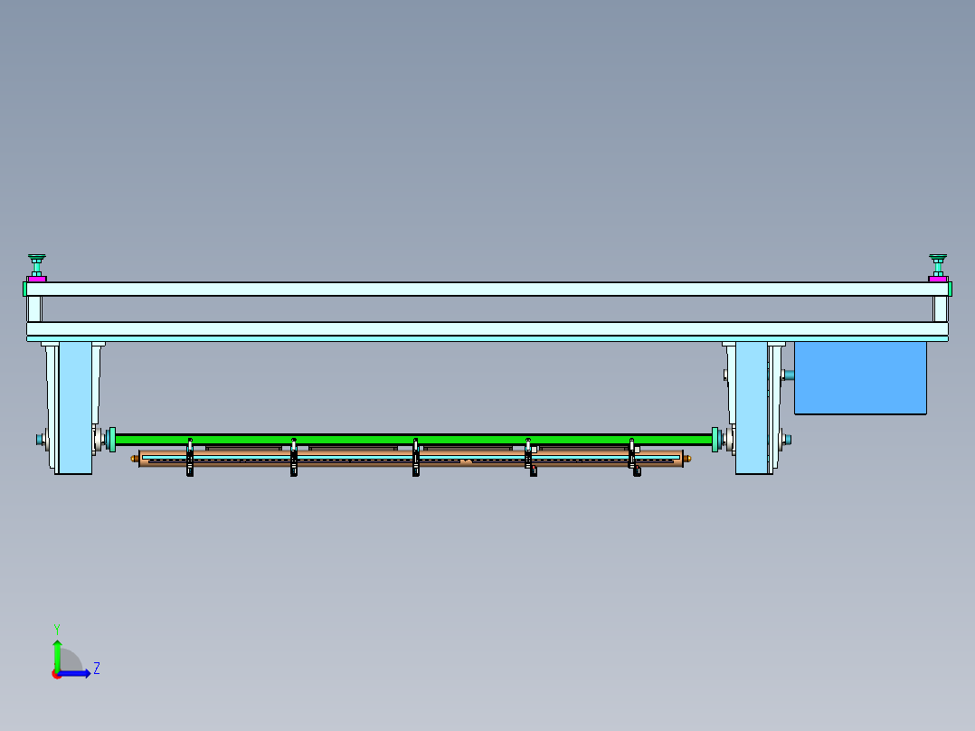 焊接工装夹具左视图