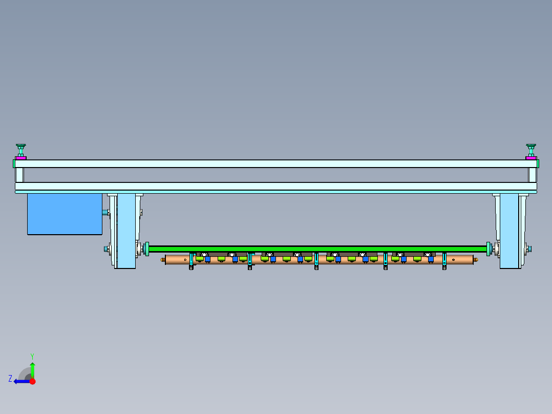 焊接工装夹具右视图