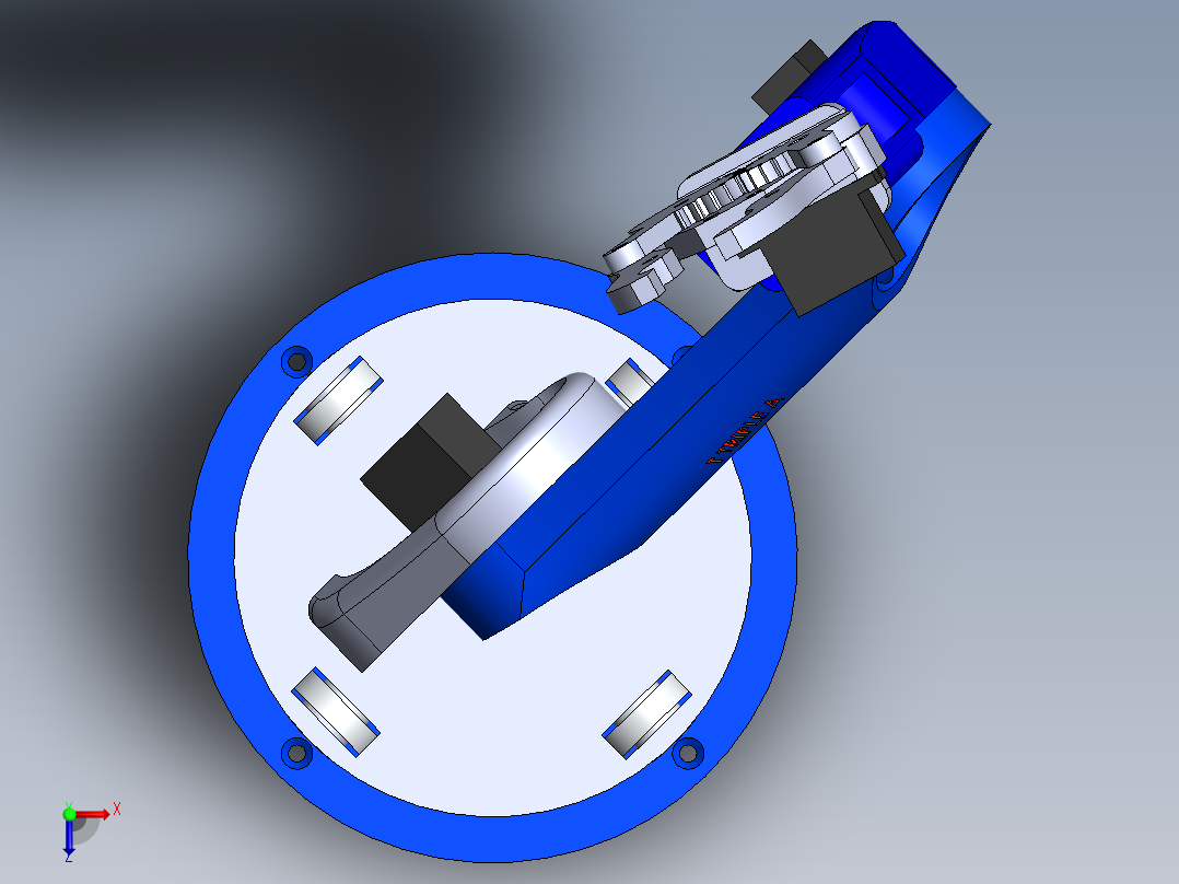手臂机器人俯视图