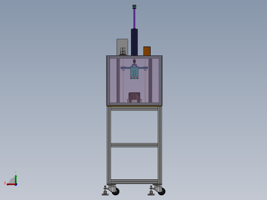 过滤网压装热熔铆接一体机后视图