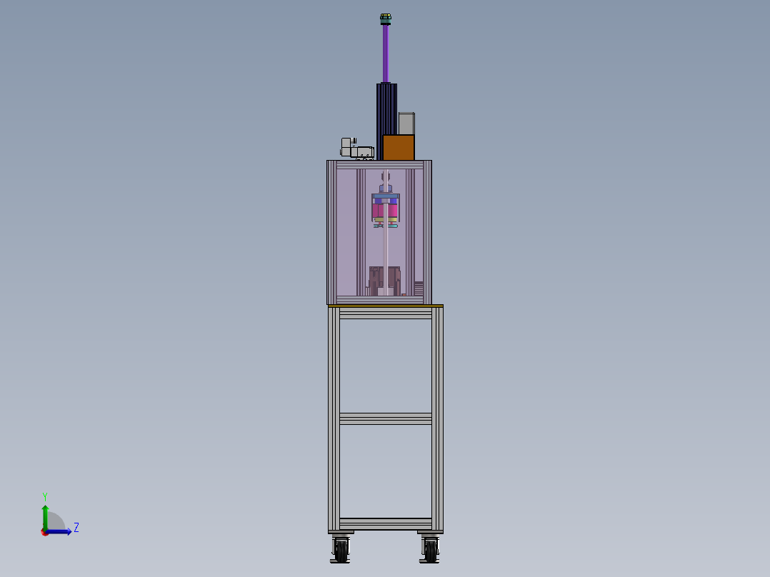 过滤网压装热熔铆接一体机左视图