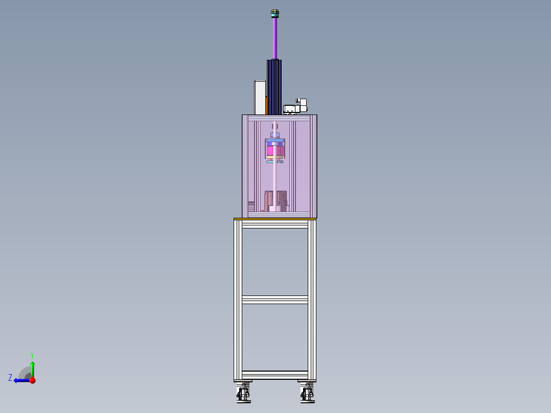 过滤网压装热熔铆接一体机右视图
