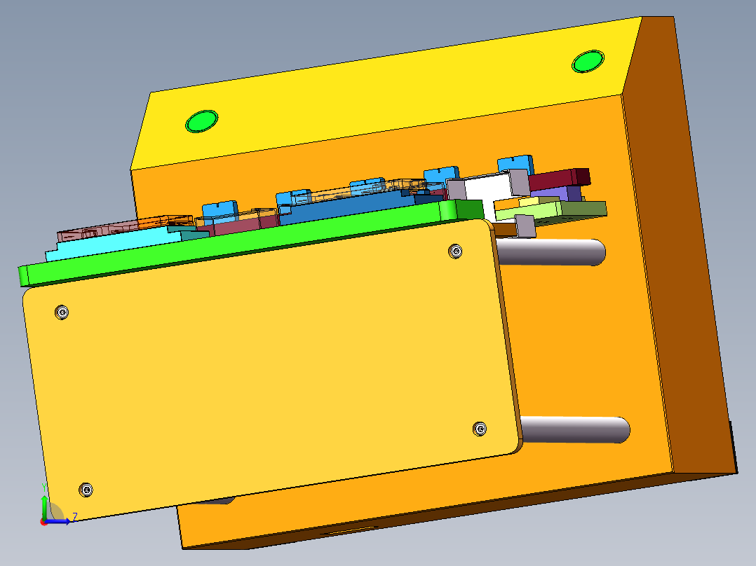 凸轮结构-钢丝绳耐磨测试治具左视图