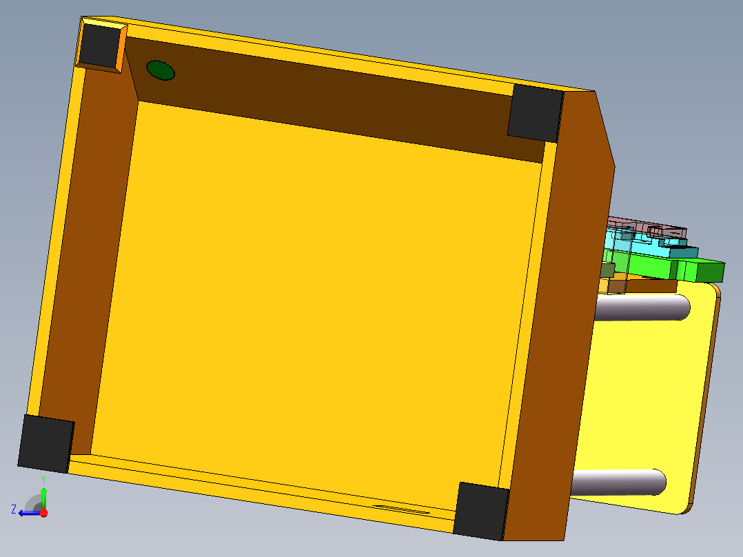 凸轮结构-钢丝绳耐磨测试治具右视图