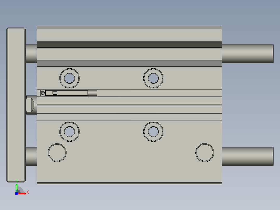 气缸TCL20x60S(0)+(CS1-G-2)前视图