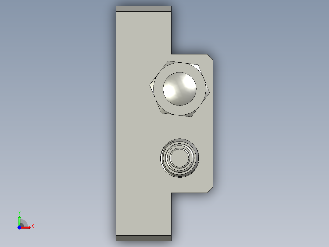 滑台止动调整组件B前视图