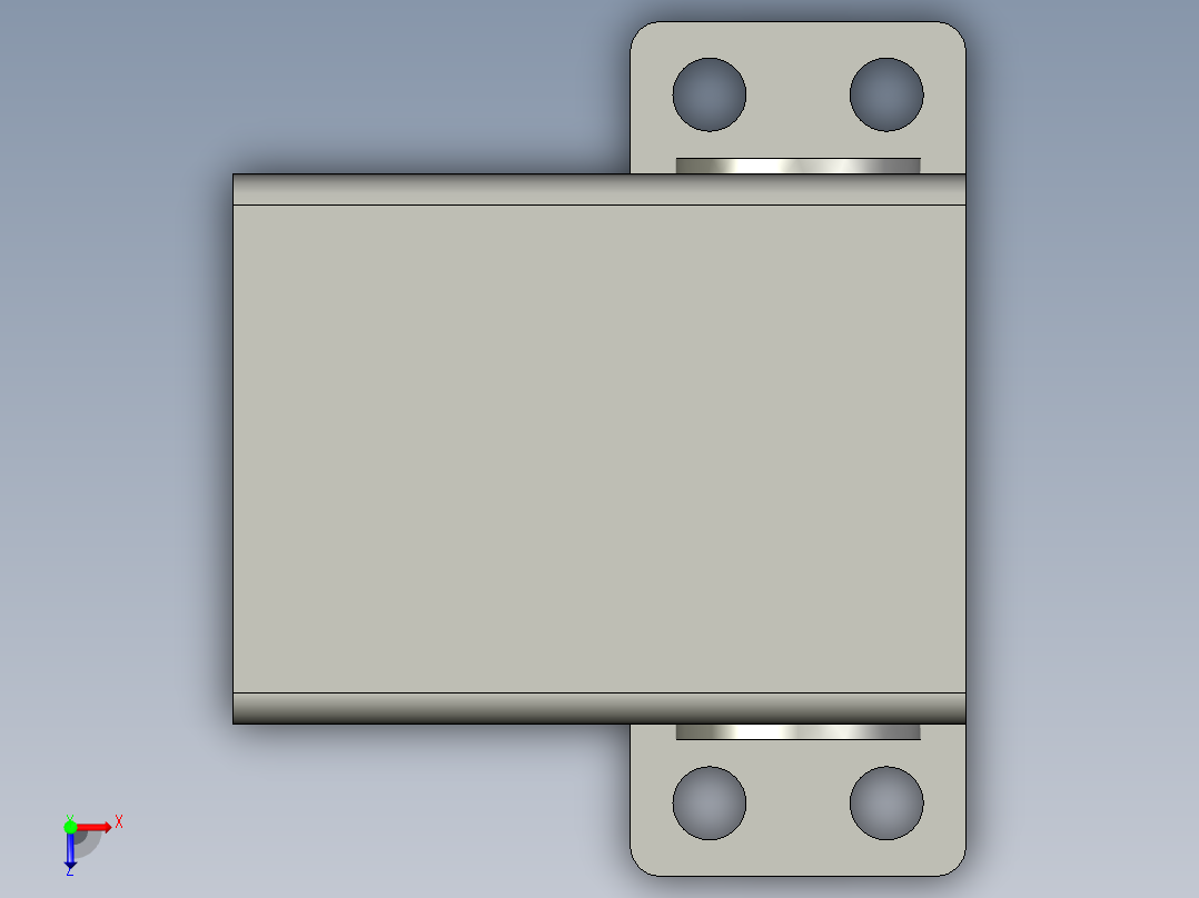 推杆牙箱60W(水平推)H俯视图