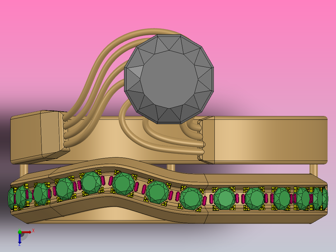 结婚戒指俯视图