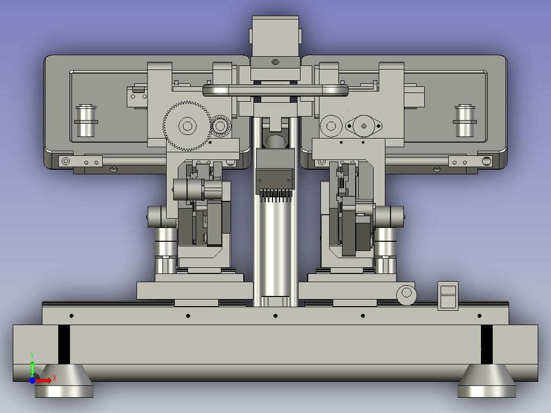 杠杆式光纤变力压接装置前视图