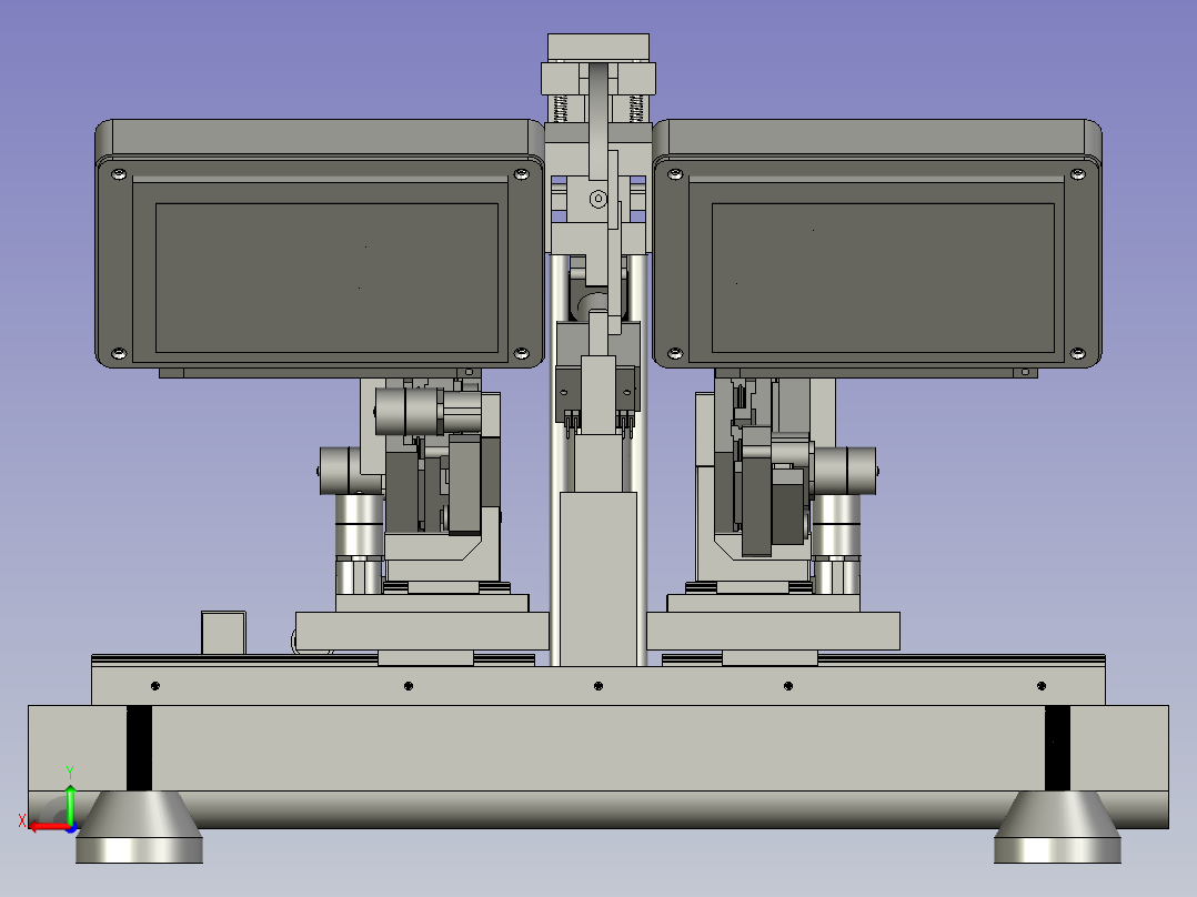 杠杆式光纤变力压接装置后视图