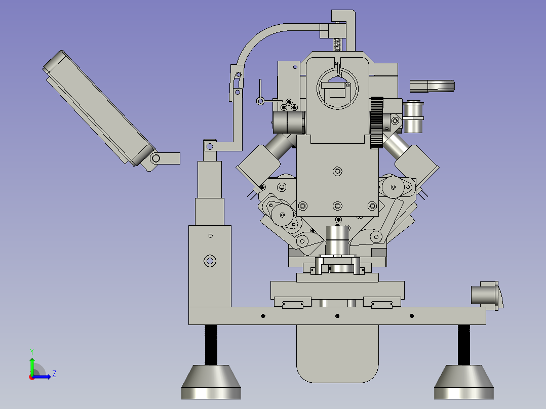 杠杆式光纤变力压接装置左视图