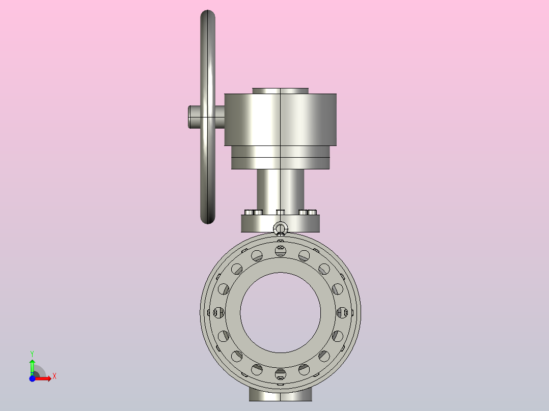 QD47-347-647-747-9B47-64 锻钢固定式球阀[300]前视图
