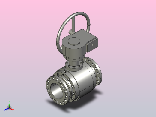 QD47-347-647-747-9B47-64 锻钢固定式球阀[300]正等轴测缩略图