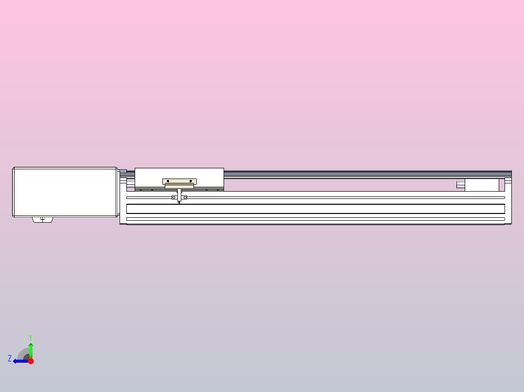皮带直线轴半封闭可选导轨TPA-HNB-175D-140-L400-MR-C-P75-N3右视图