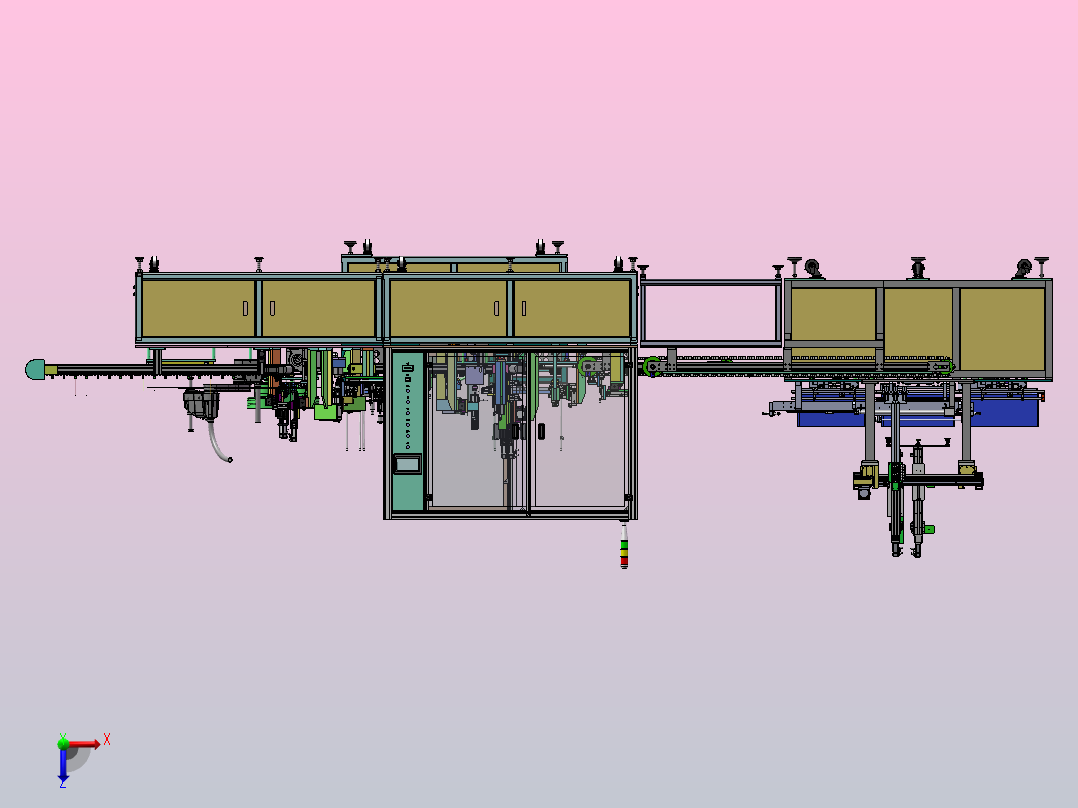 电子探温针组装机俯视图