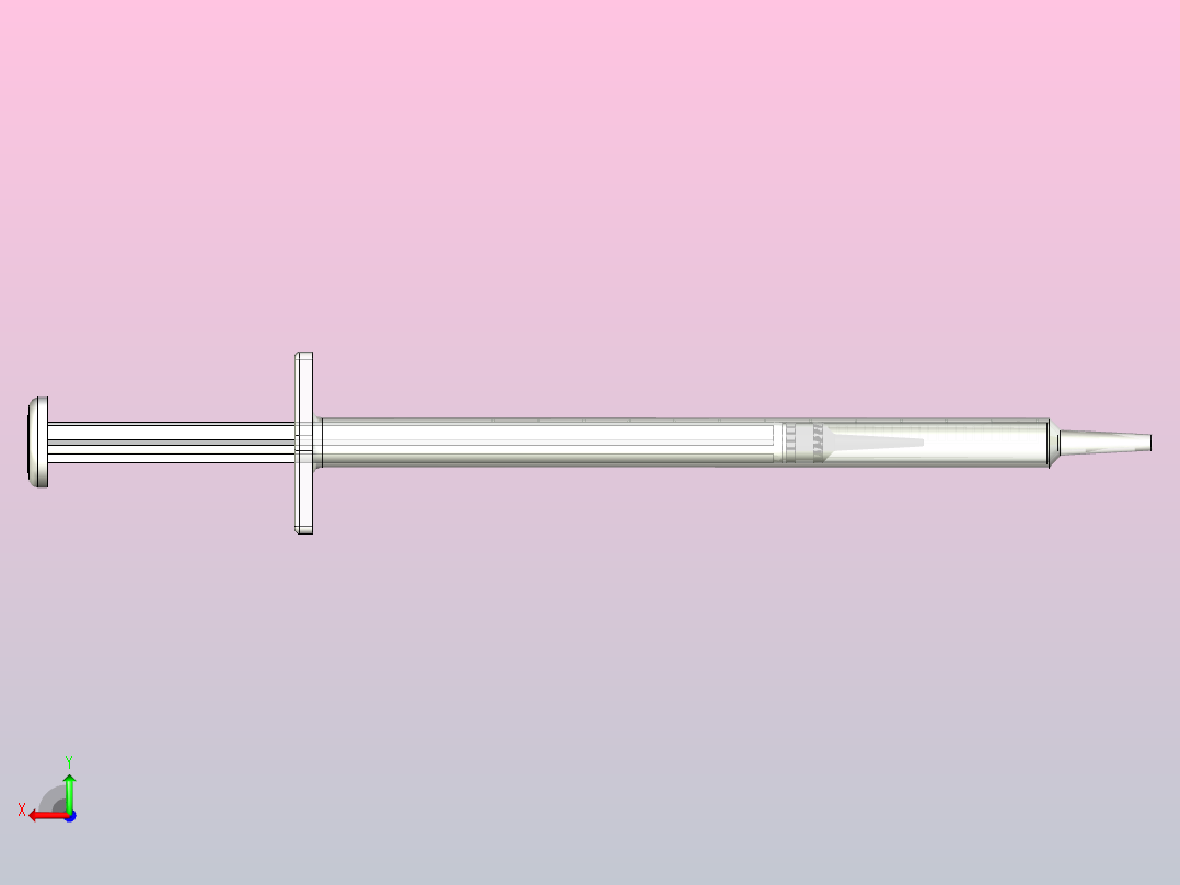 注射器后视图