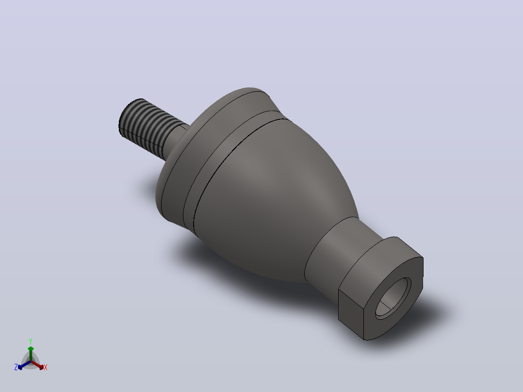 SQZL10C-RS M10×1.25左-6H正等轴测图