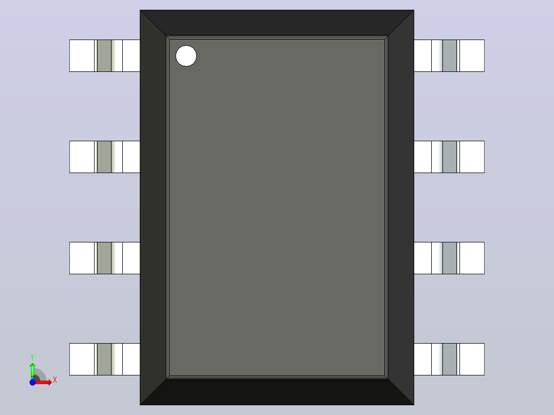 106x SOIC 封装（小外形集成电路）SOIC254P1035X635-8N前视图