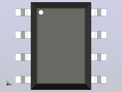 106x SOIC 封装（小外形集成电路）SOIC254P1035X635-8N前视缩略图