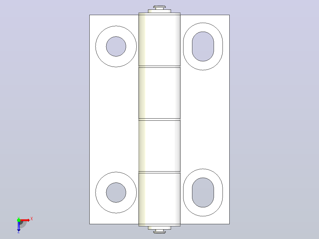 TFA6636-3722、TFA4748-3032 固定型铝合金合页-腰孔型[TFA6636-3722]俯视图