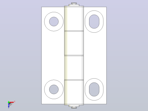 TFA6636-3722、TFA4748-3032 固定型铝合金合页-腰孔型[TFA6636-3722]俯视缩略图