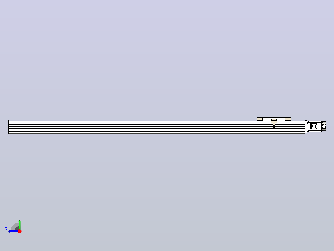 滚珠丝杠直线轴带导轨全封闭TPA-HCR-220D-3210C-L2150-M-C-P1K-N3右视图
