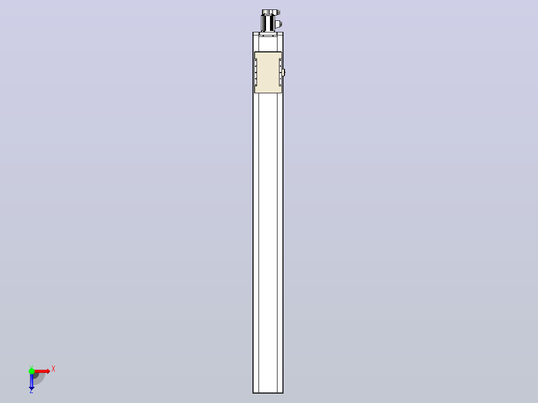滚珠丝杠直线轴带导轨全封闭TPA-HCR-220D-3210C-L2150-M-C-P1K-N3俯视图