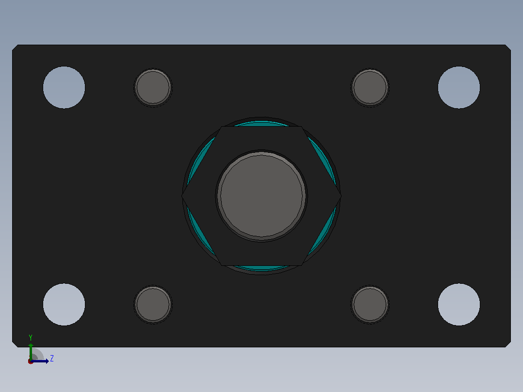 HOB125x200FA-100-液压缸左视图
