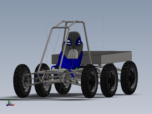 6-wheel六轮驱动越野型电动卡丁车结构