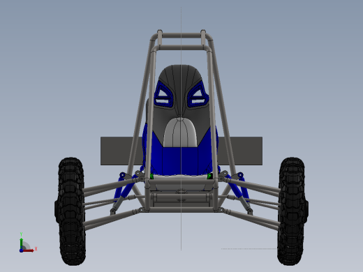 6-wheel六轮驱动越野型电动卡丁车结构前视缩略图