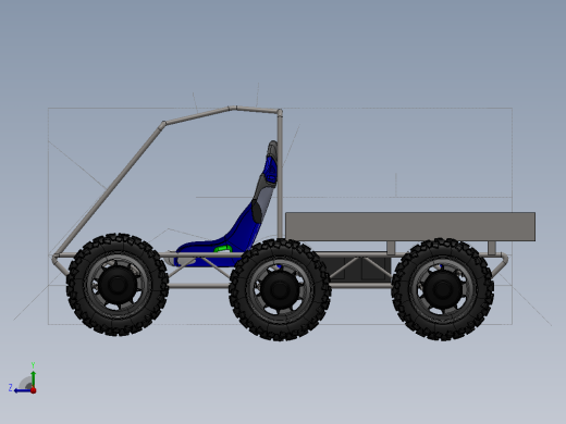 6-wheel六轮驱动越野型电动卡丁车结构右视缩略图
