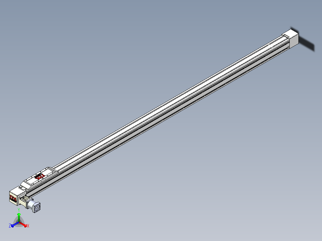 伺服电机集成皮带传动直线执行器TPA-OCB-80-140-L2250-DR-J60-N3主视图
