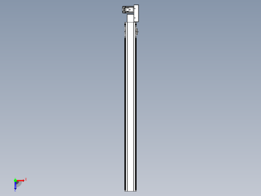 皮带直线轴半封闭可选导轨TPA-HNB-105D-90-L1250-ML-Y-P20-N3俯视缩略图