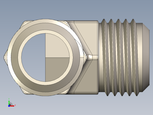 外螺纹三通.x_t前视缩略图