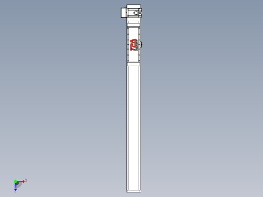 伺服电机集成皮带传动直线执行器TPA-OCB-120-224-L950-RU-P75-N3俯视缩略图