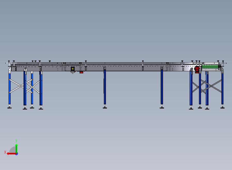 转弯流水线后视图