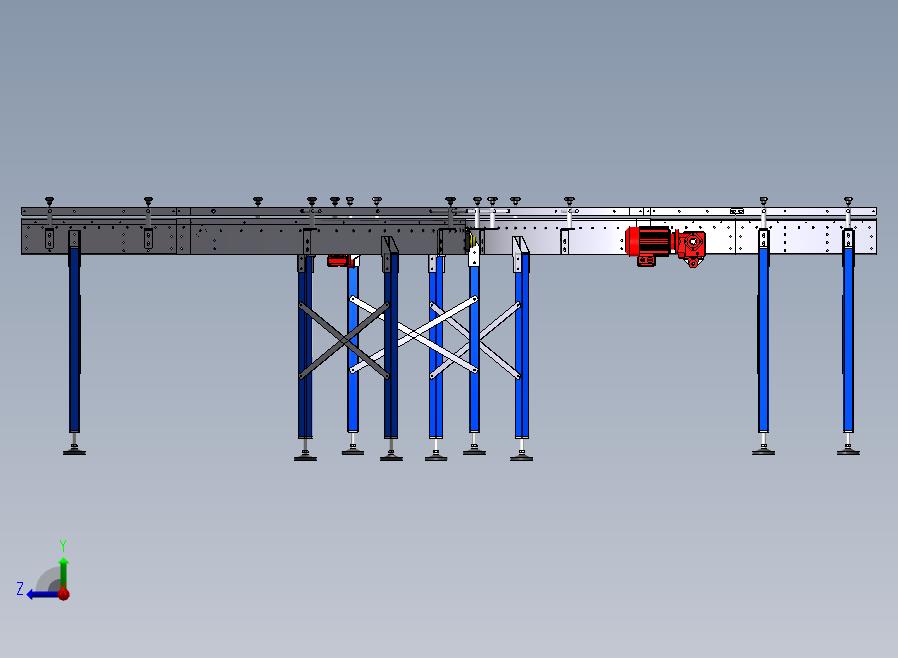 转弯流水线右视图