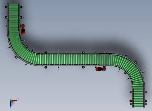 转弯流水线俯视缩略图