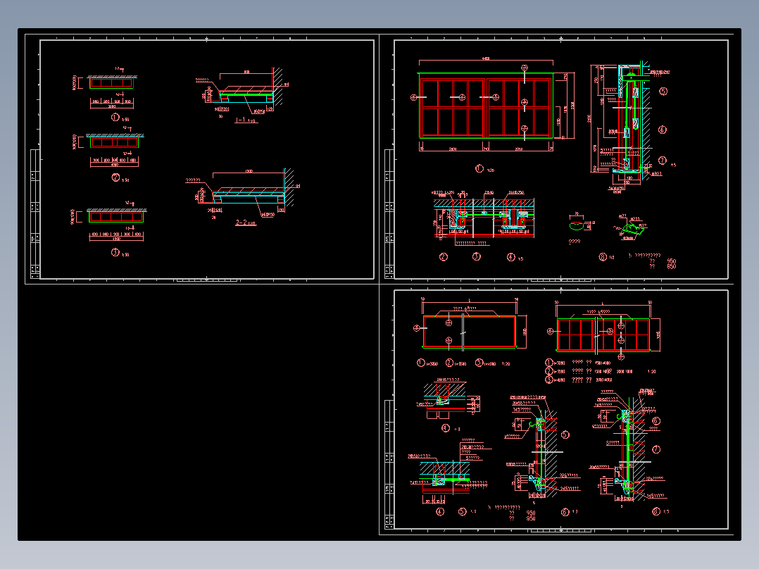 讲台，黑板详图