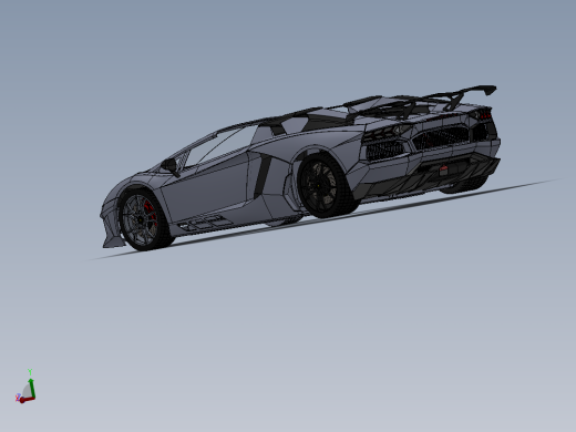 Aventador SV跑车模型3D图纸 Solidworks设计 附STEP