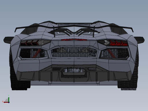 Aventador SV跑车模型3D图纸 Solidworks设计 附STEP后视缩略图