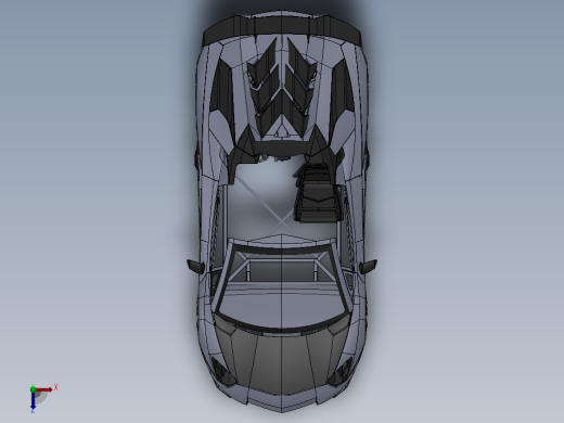 Aventador SV跑车模型3D图纸 Solidworks设计 附STEP俯视缩略图