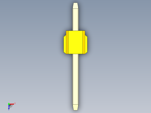 彩色公头100mil（2.54mm）系列-DS1021_yellow_1x01p_100mil_Type1_rev1.0俯视缩略图