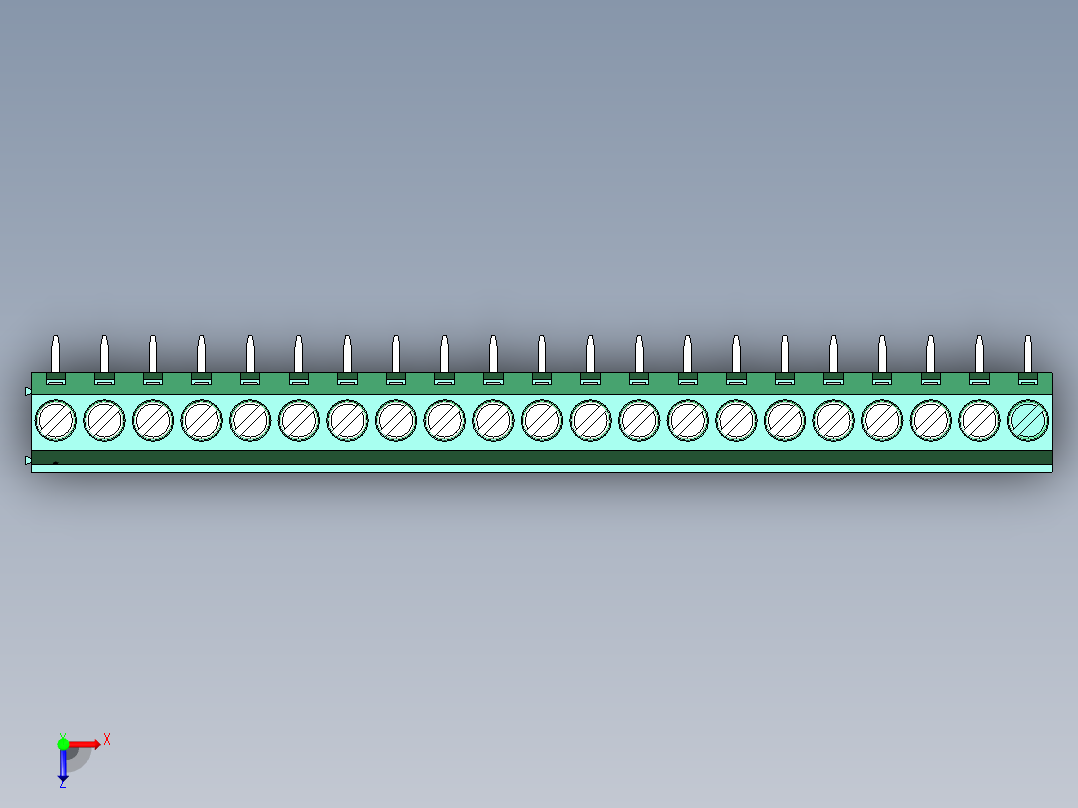 DEGSON DG128 系列 5.07.5mm 接线端子-DG128R-5.0-21P-14-00AH俯视图