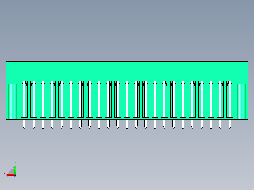 DEGSON 15EDG（公头） 3.5mm 螺钉锁紧，插拔式接线端子 FullPack-15EDGVHM-3.5-46P-14-00AH后视图
