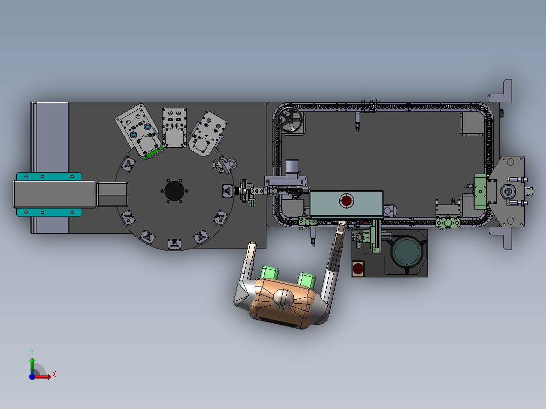 全自动激光打标焊接一体机前视图