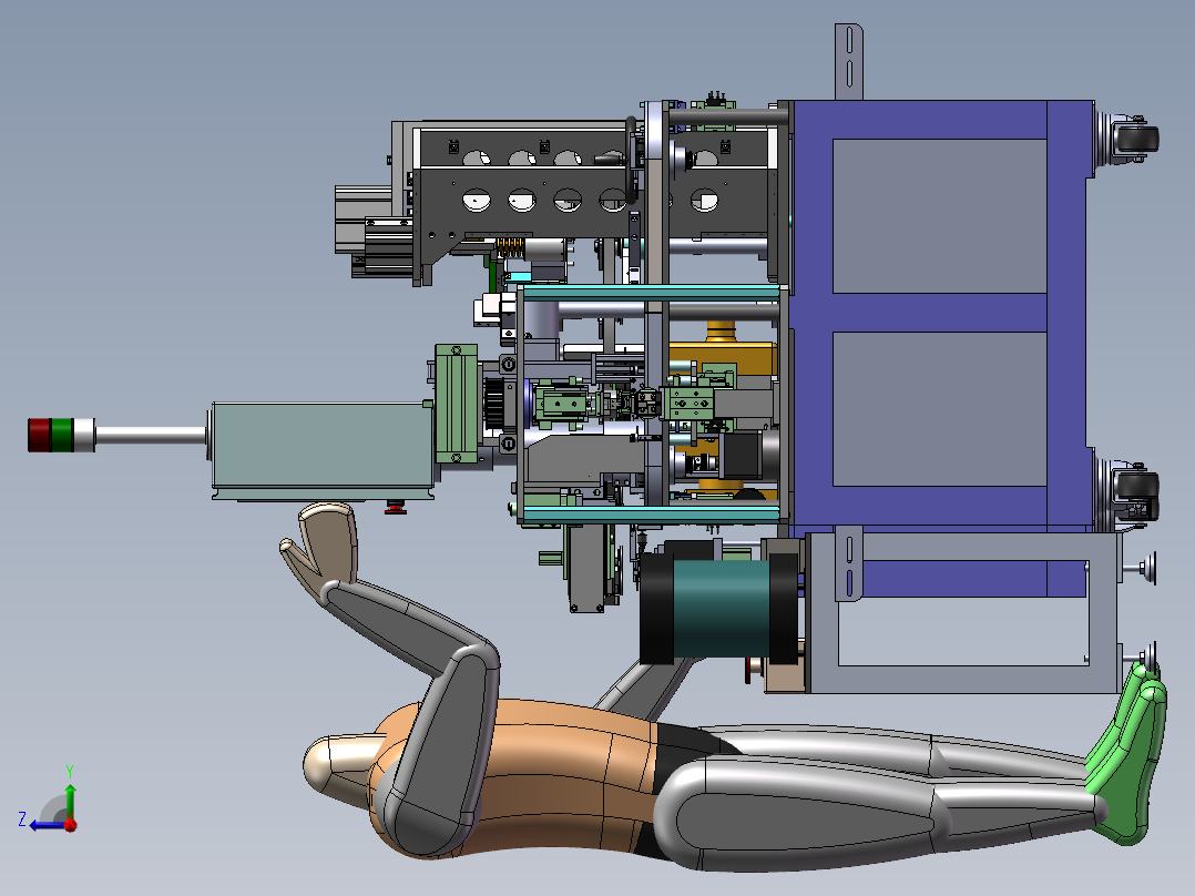 全自动激光打标焊接一体机右视图
