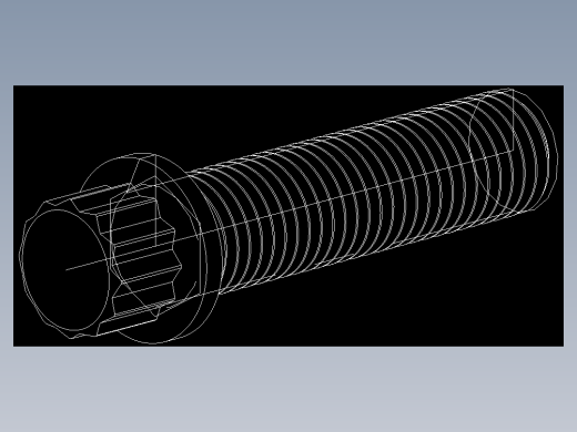 法兰头螺钉-5-16in-24 1.25long 12-point screws.DWG