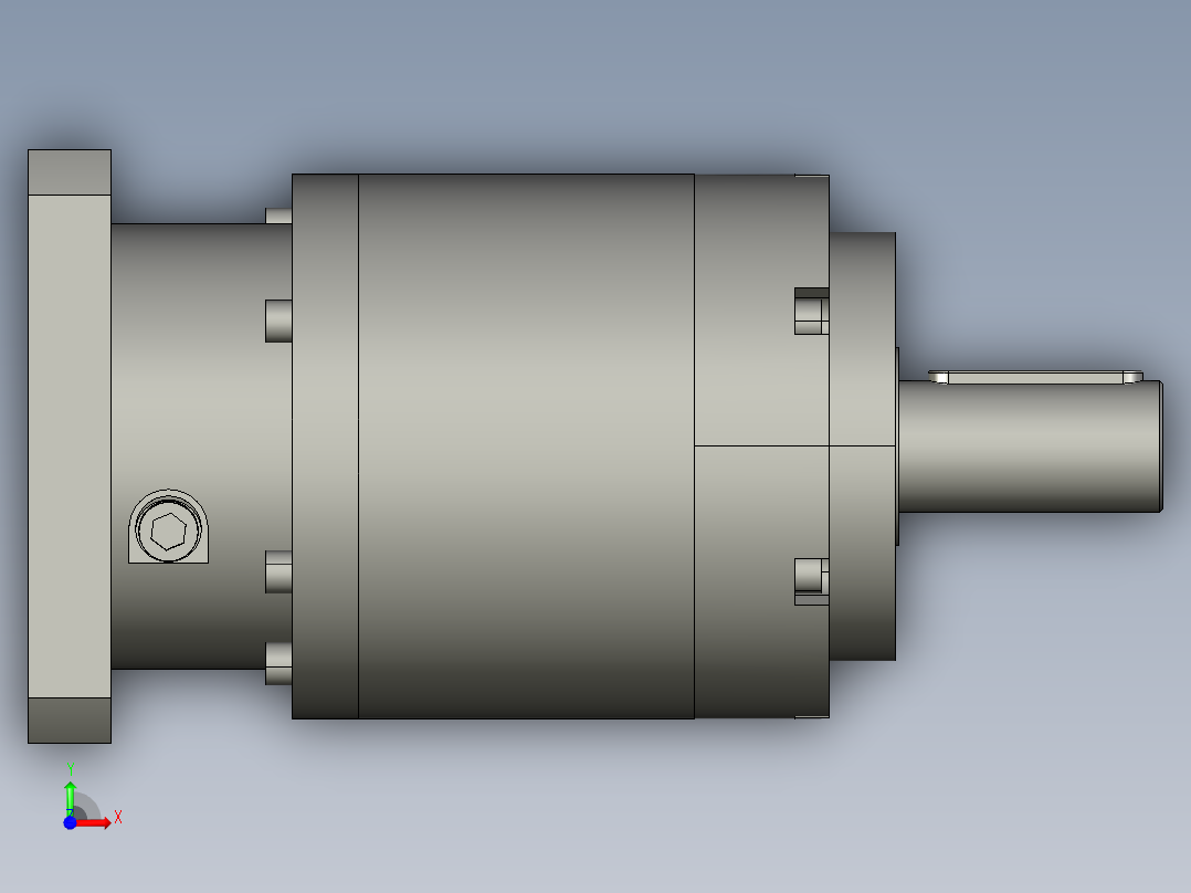 直齿PLE160-L2-LC 35-114.3-200-M12-ZJ.STEP前视图