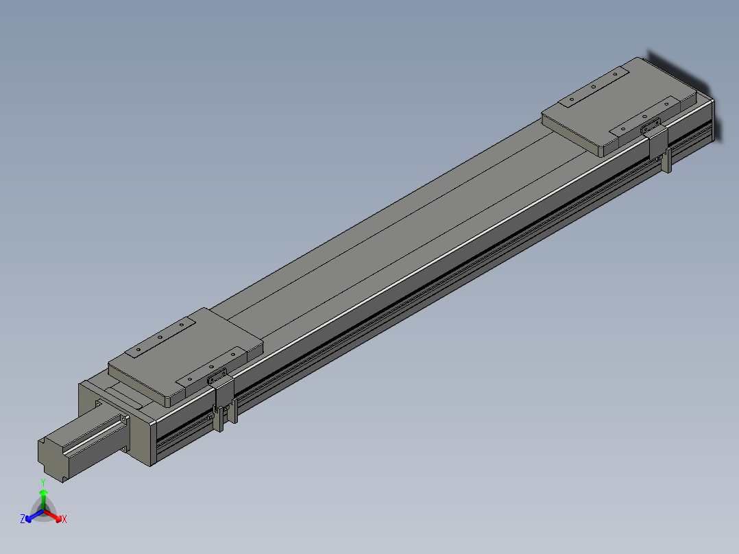 直线模组LHC14-S800-M设计图纸主视图